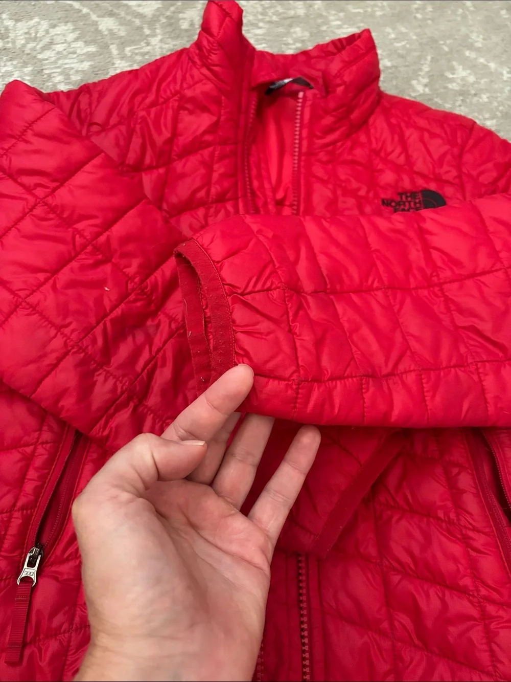 The North Face Kids Red Quilted Puffer Jacket